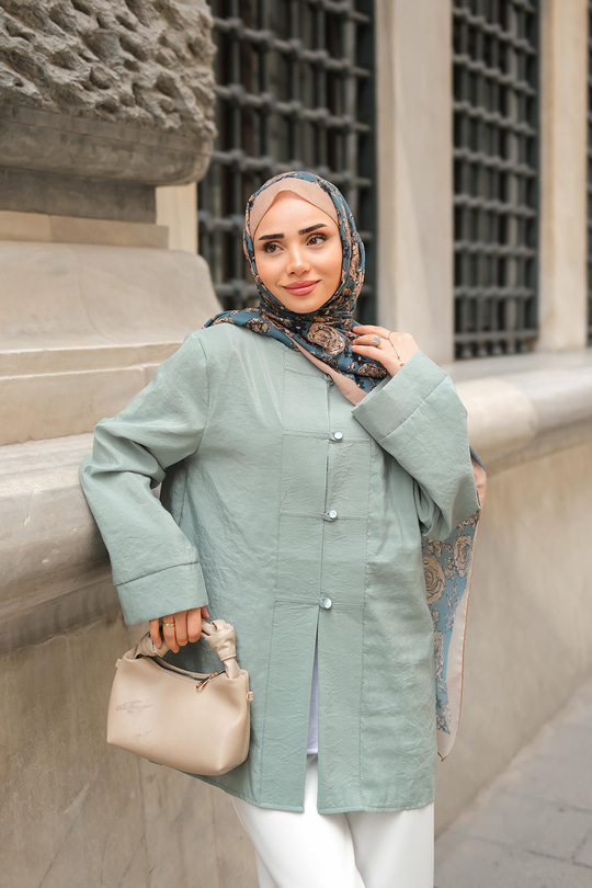 Bisiklet Yaka Gömlek Yeşil