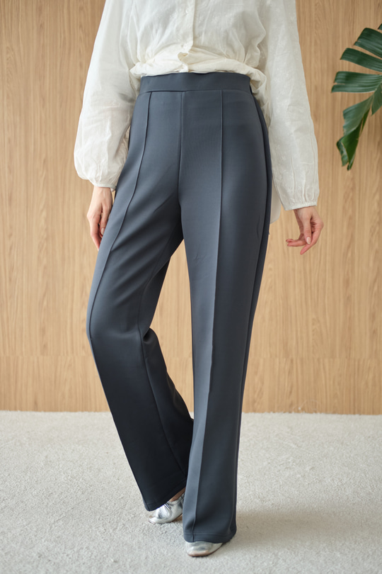 Biyeli Scuba Pantolon Füme