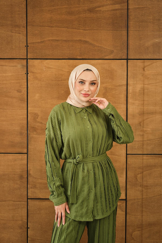 Büzgülü İkili Takım Yeşil