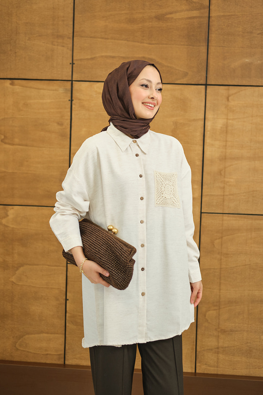 CEP DETAYTLI GOMLEK Taş