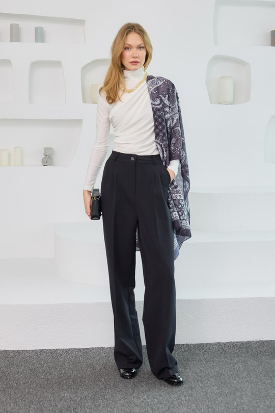 Cepli Palazzo Pantolon Siyah