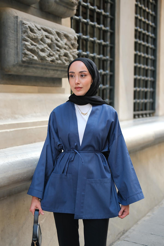 Çift Cepli Ceket Lacivert