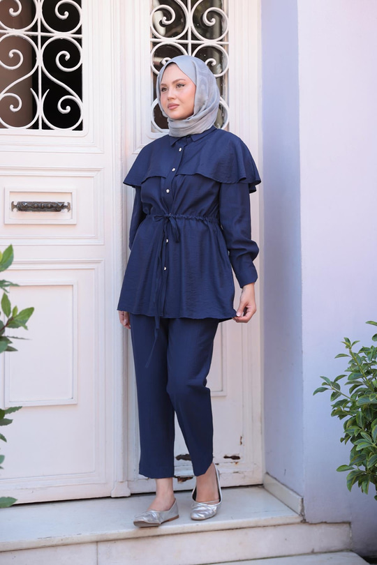 Çilek Kumaş Takım Lacivert