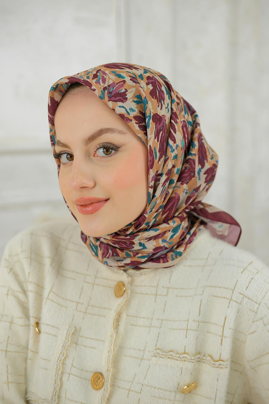 Çınar Desen Soft Şal Bordo