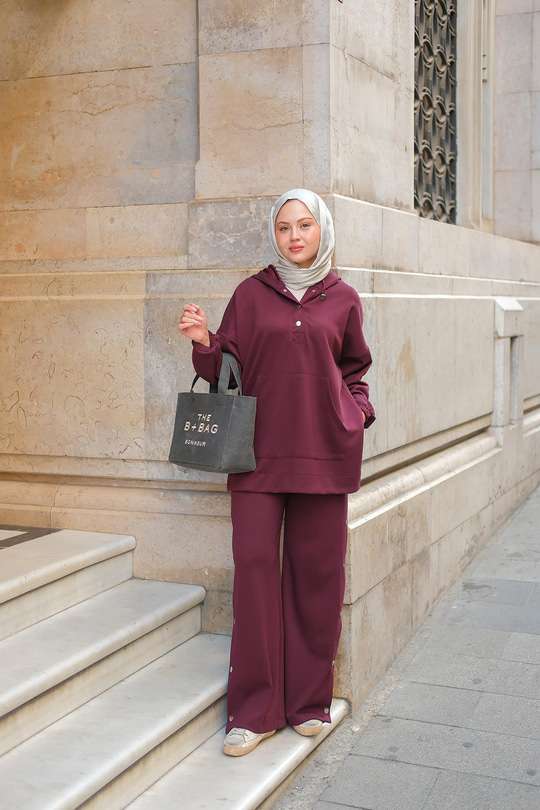 Çıtçıt Kapüşonlu Takım Bordo
