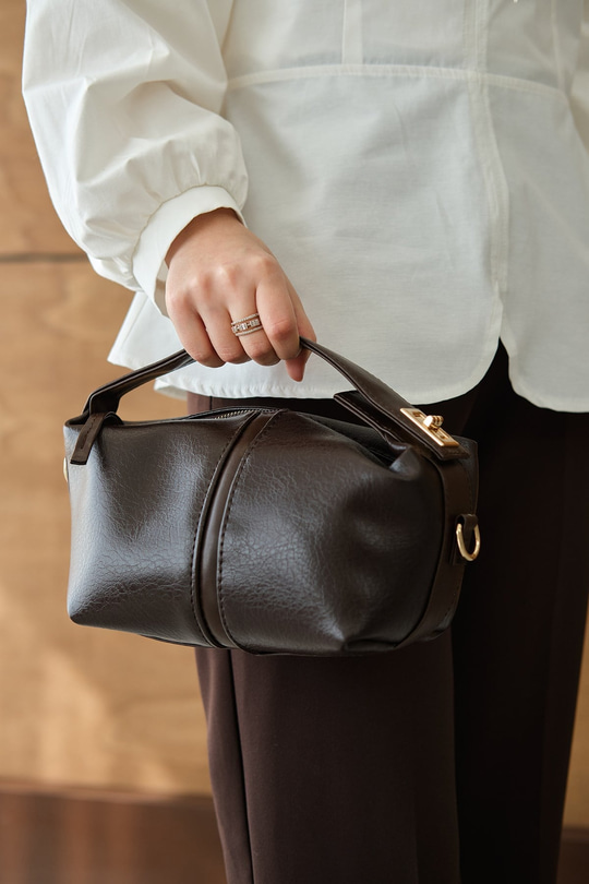 Dikiş Ve Gold Detay Çanta Acı Kahve