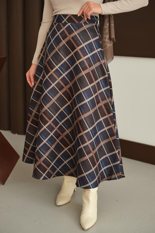 Ekose Desen Etek Füme