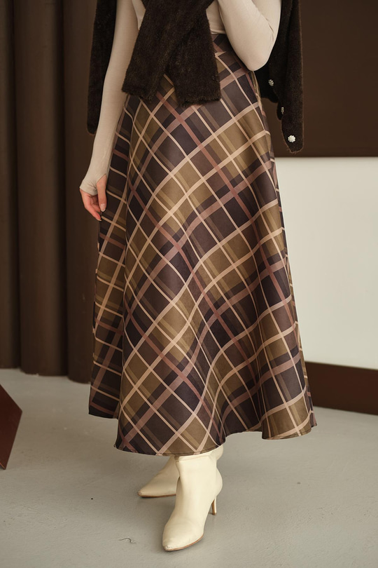 Ekose Desen Etek Yeşil