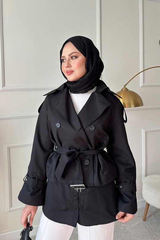 Etek Uzatıcı Düğme Detay İçlik Siyah