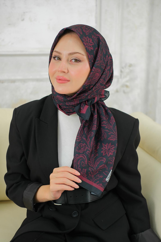 Etnik Desen Soft Şal Siyah