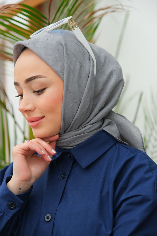 Bambu Kraş Eşarp Gri