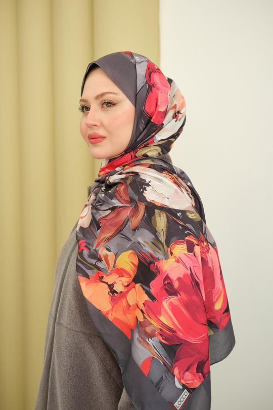 Fırça Desen Soft Şal Antrasit