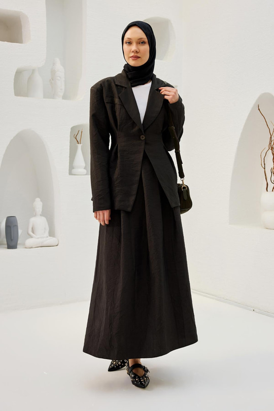 Gizli Cep Ve Önü Pile Detaylı Takım Antrasit