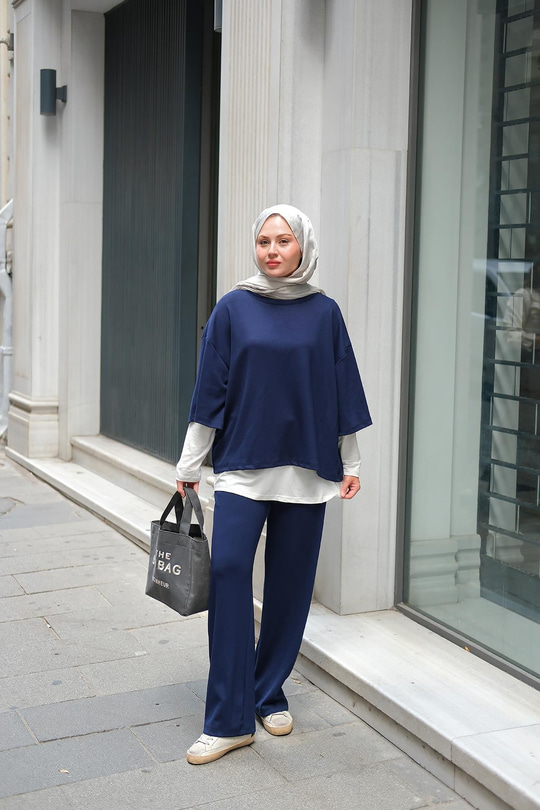 İç Badili Üçlü Takım Lacivert