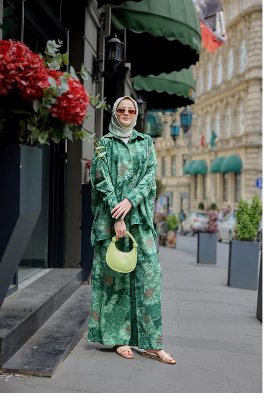 Kamuflaj Desenli Takım Haki Yeşil