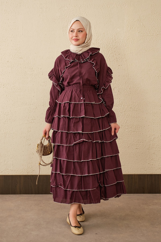 Kat Kat Vual Etekli Takım Bordo