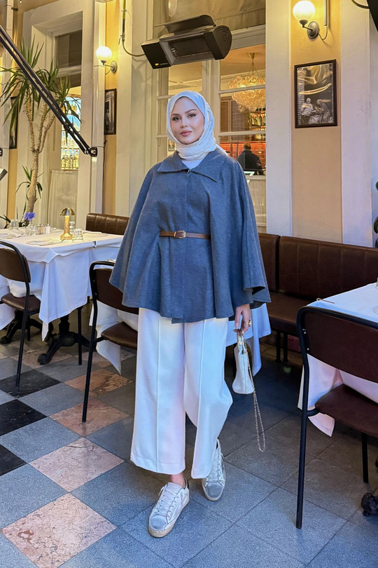 Kemer Detaylı Panço Gri