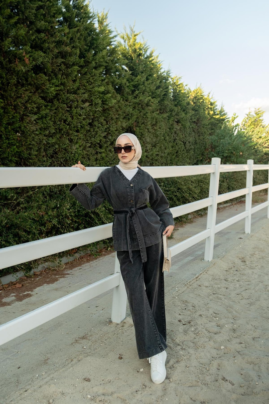 Kemerli Kot Takım Füme