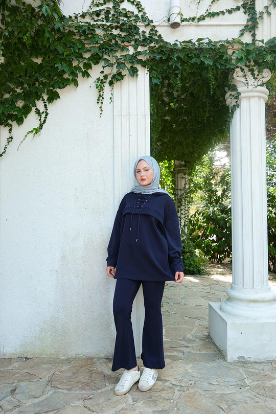 Kordonlu Takım Lacivert