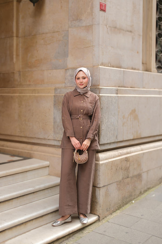 Lyocell Takım  Kahverengi