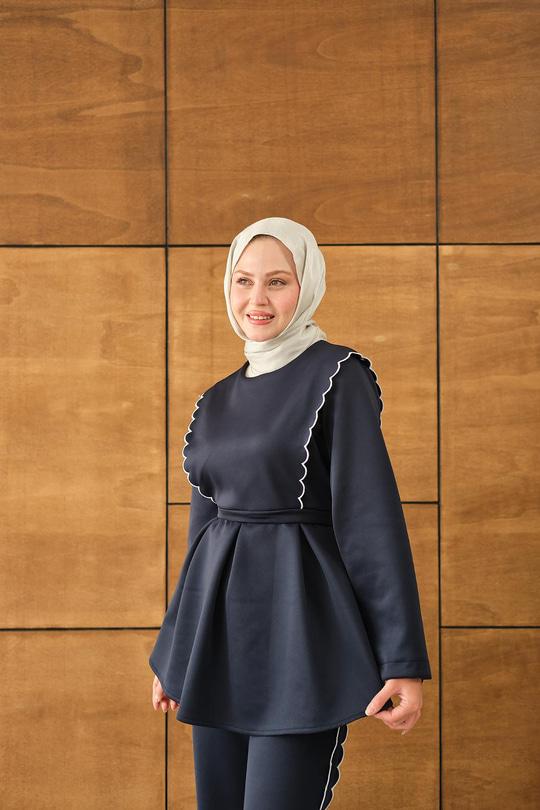 Nakış Detay Takım Lacivert