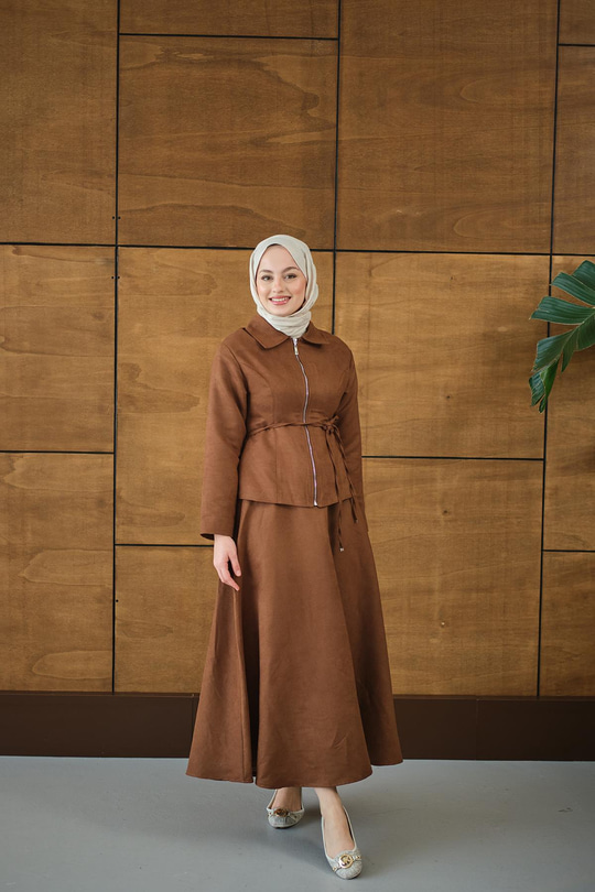 Nubuk Detay Bel Bağlamalı Takım Taba