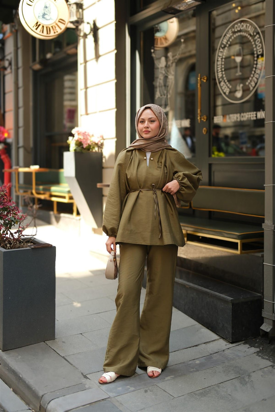 Olivia İncili Takım Fıstık Yeşil