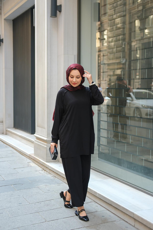 Parça Detay İkili Takım Siyah