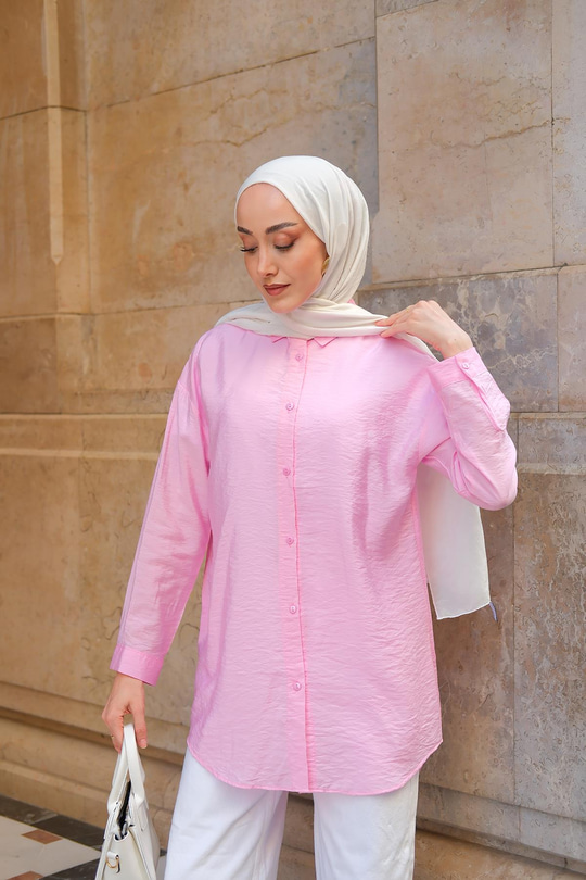 Rita Kraş Gömlek Pembe