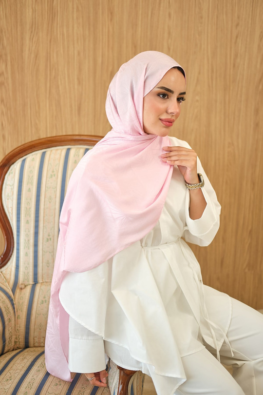 Birleşik Desen Şal Pembe