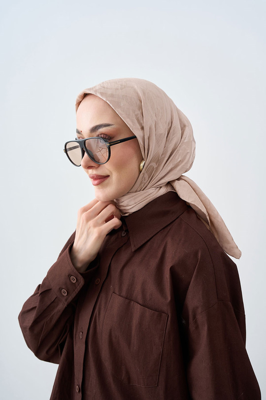 Birleşik Desen Eşarp Kum Beji