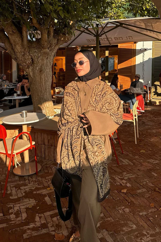 Gömlek Ve Bel Lastikli Bel Bağlamalı Takım Yağ Yeşil