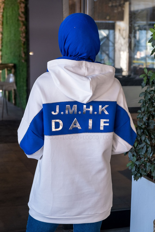 Uygun Fiyatlı ARKA BASKILI SWEAT MAVI | Loccomoda.com 