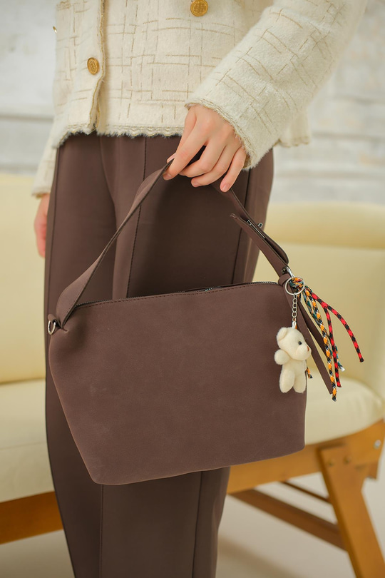 Ayıcık Detay Çanta Kahverengi