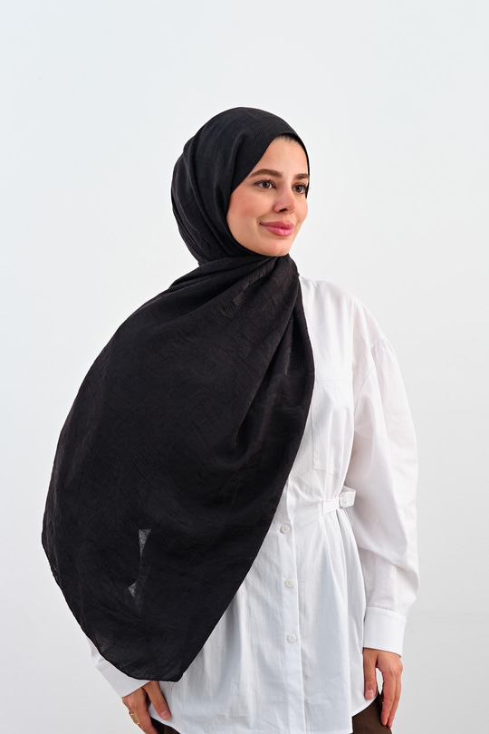 Şekil Desen Şal Siyah