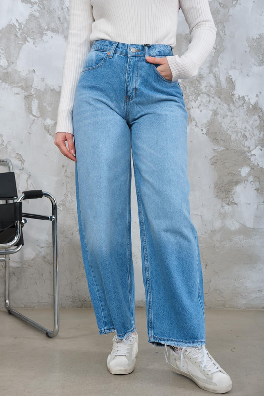 Baggy Model Kot Pantolon Buz Mavi