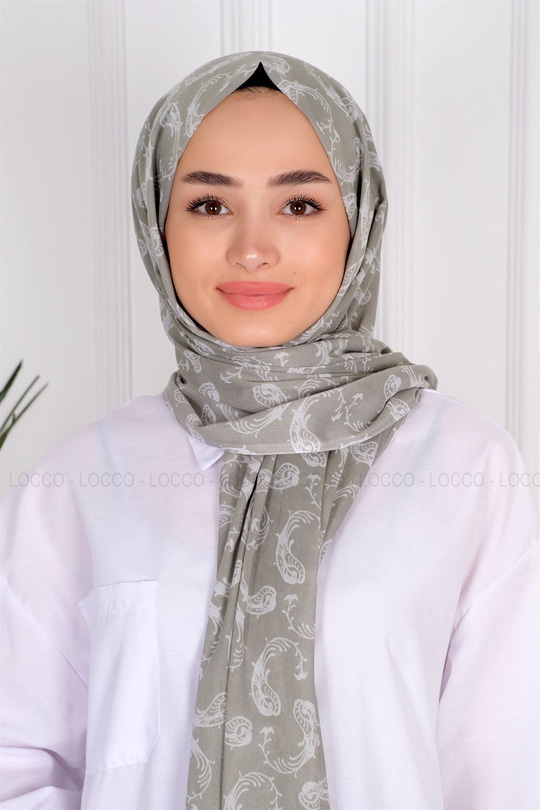 Uygun Fiyatlı BALIK DESENLI PAMUK SAL MINT YESIL | Loccomoda.com 