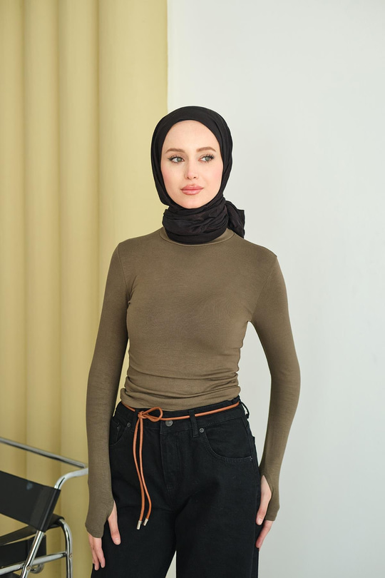 Balıkçı Yaka Body Yeşil