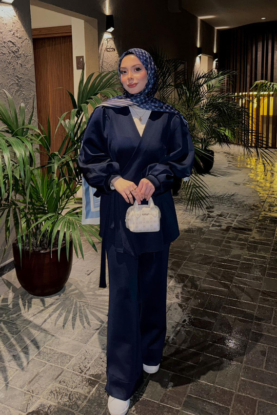 Balon Kol Scuba Kimono Takım Lacivert