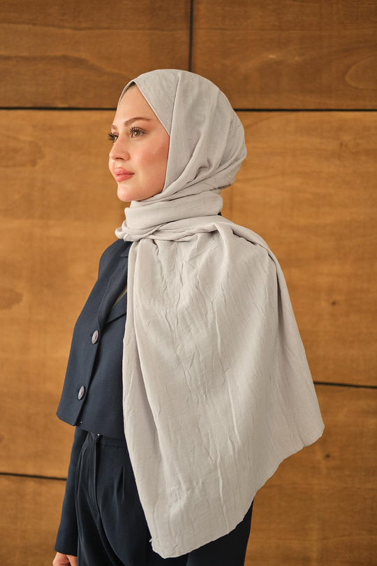 Bambu Kraş Şal Açık Gri