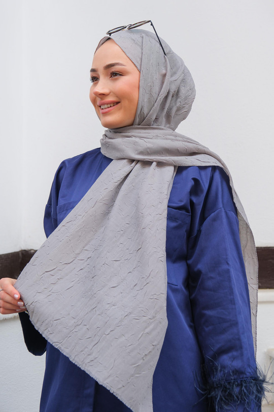 Bambu Kraş Şal Gri
