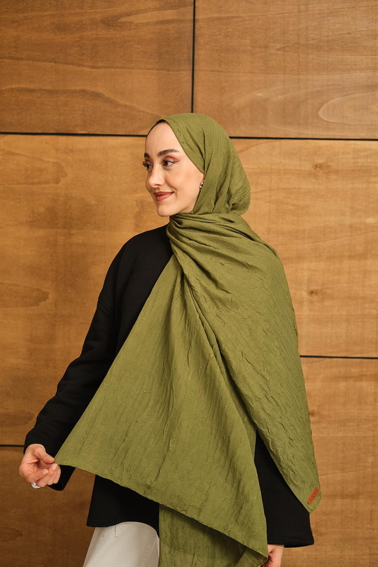 Bambu Kraş Şal Haki Yeşil