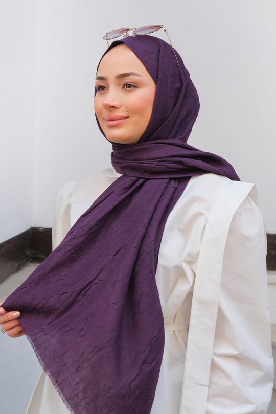 Bambu Kraş Şal Mor