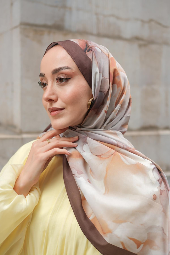 Batik Desen Soft Şal Kahverengi