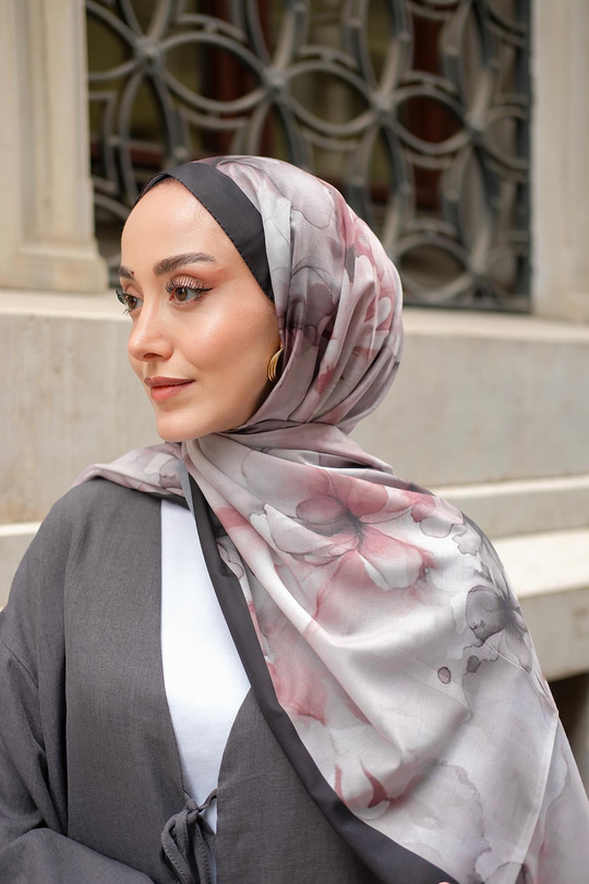 Batik Desen Soft Şal Vizon