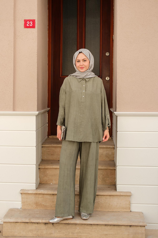 Batıklı Takım Haki Yeşil