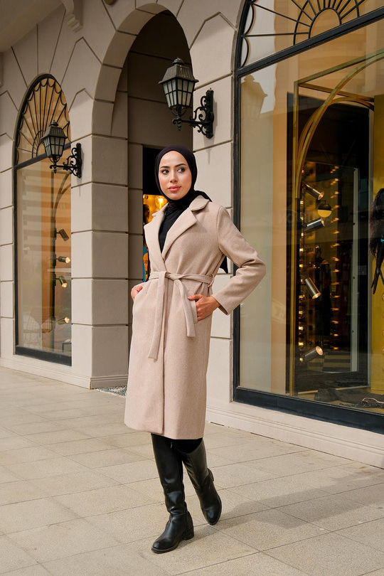 Bel Bağlamalı Astarlı Kaşe Taş