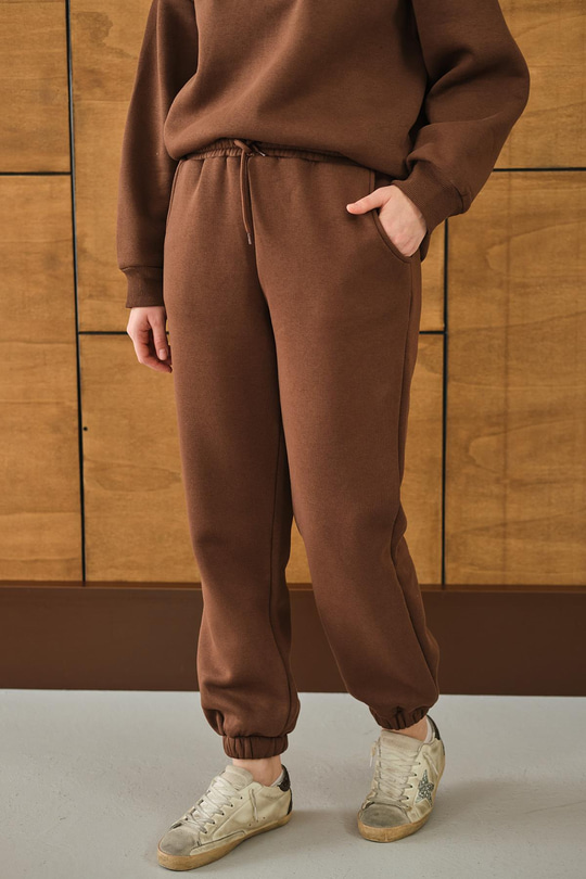 Beli Lastikli Eşofman Kahverengi