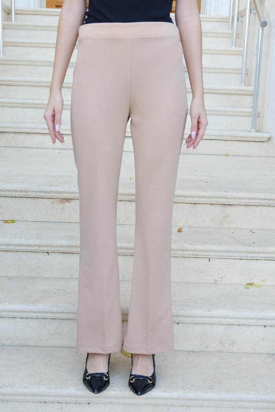 Beli Lastikli Pantolon  Bej