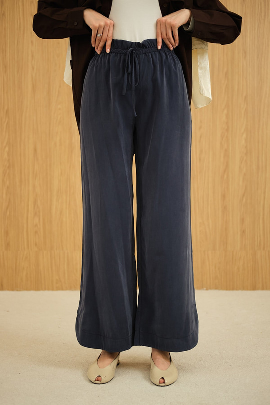 Beli Lastikli Pantolon Lacivert